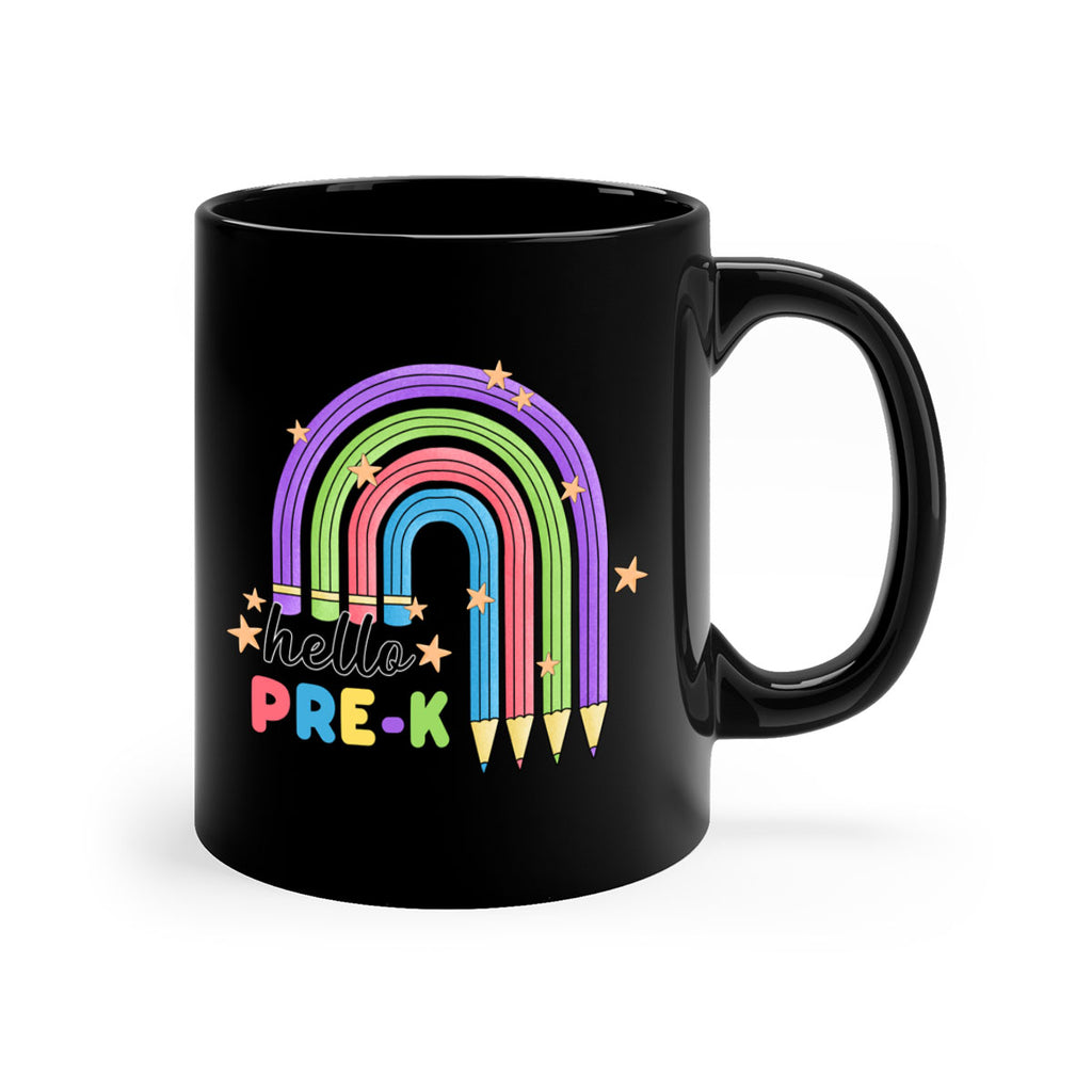 Hello PreK Pencil Rainbow 5#- preK-Mug / Coffee Cup