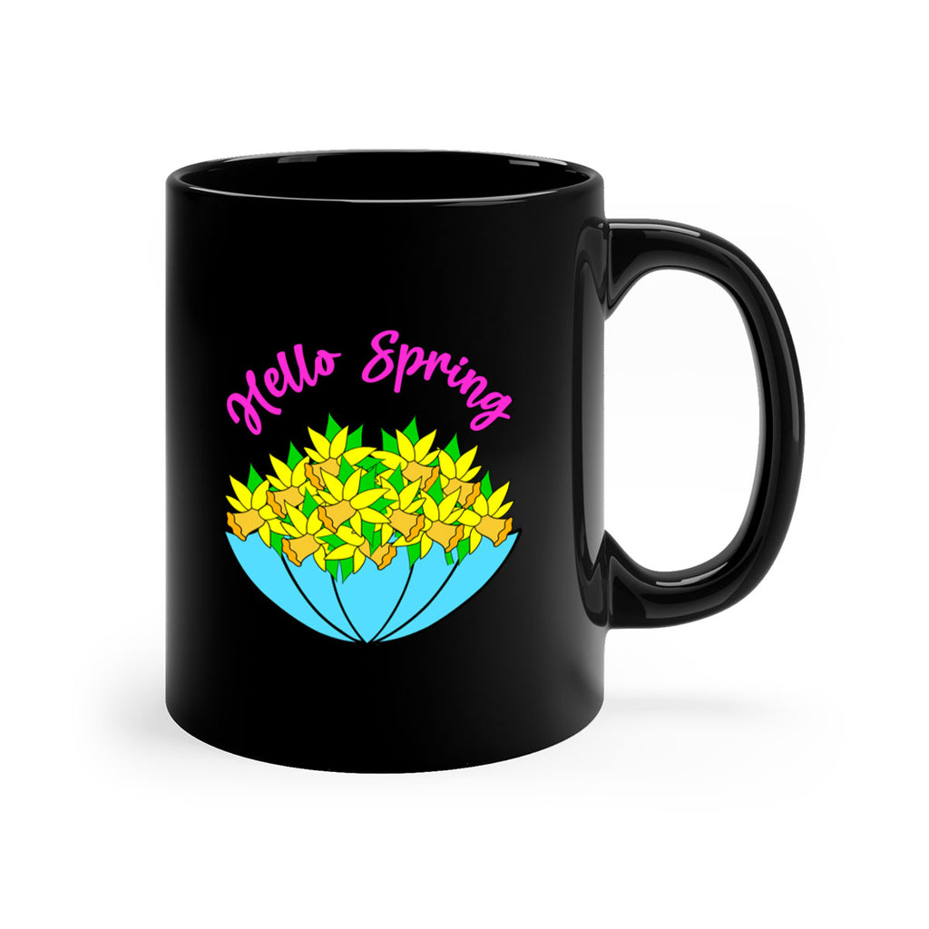 Hello Spring Umbrella Daffodils207#- spring-Mug / Coffee Cup