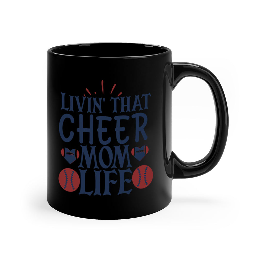 Livin that cheer mom life 1535#- football-Mug / Coffee Cup