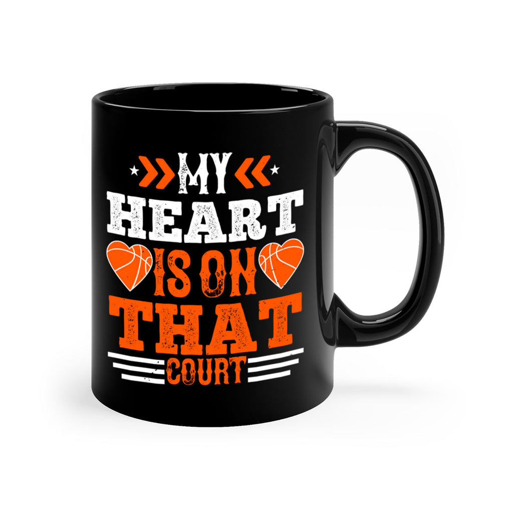 My heart is on that court 641#- basketball-Mug / Coffee Cup