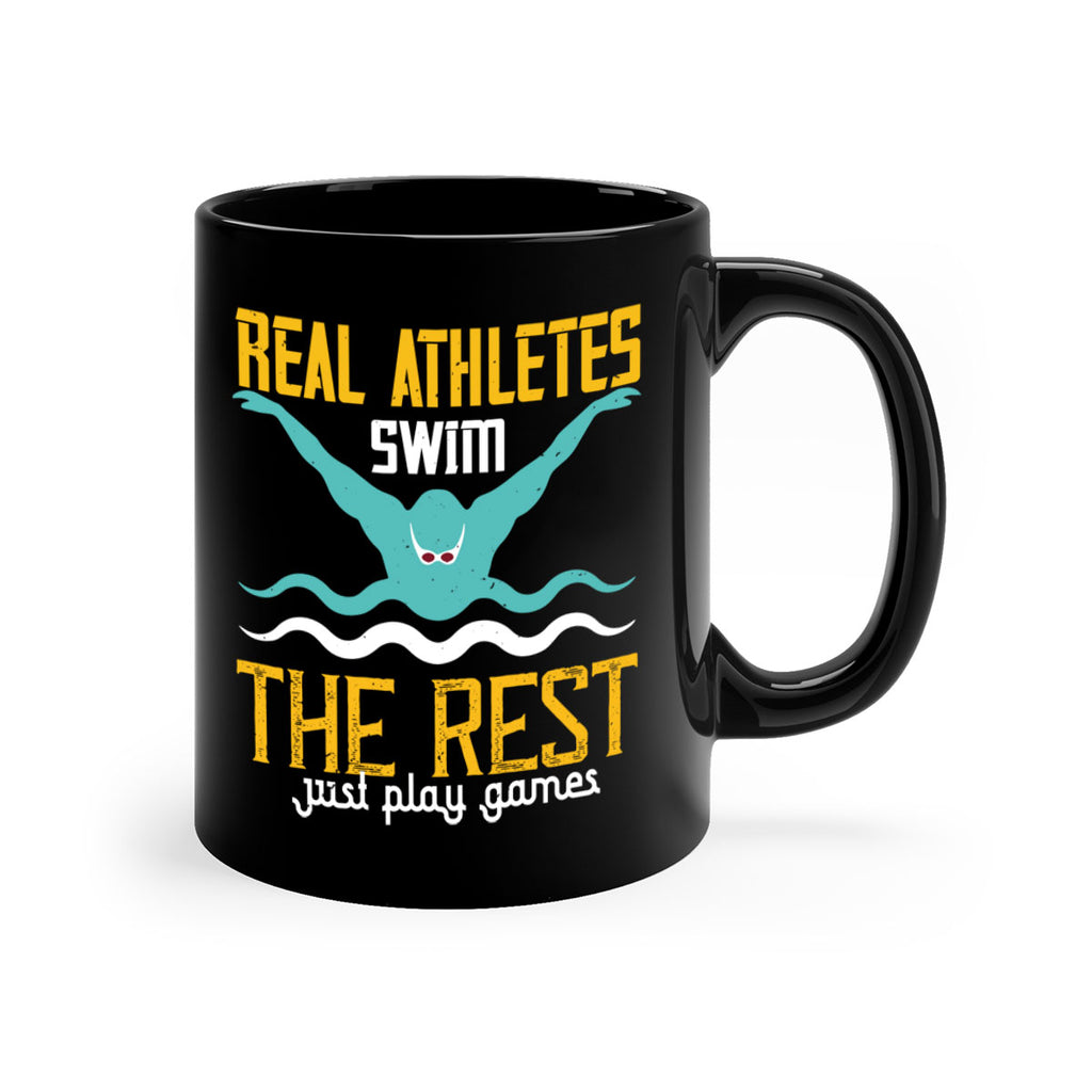 Real athletes swim the rest 556#- swimming-Mug / Coffee Cup