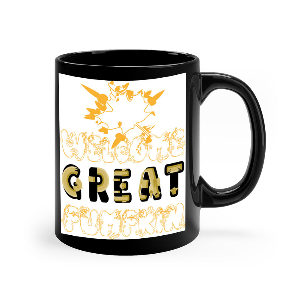 WelcomeGreatPumpkindesign 639#- fall-Mug / Coffee Cup