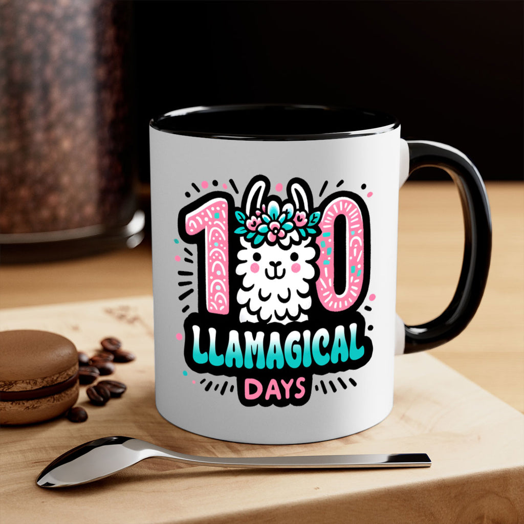 100 Llamagical Days Sublimation 35#- 100 days-Mug / Coffee Cup