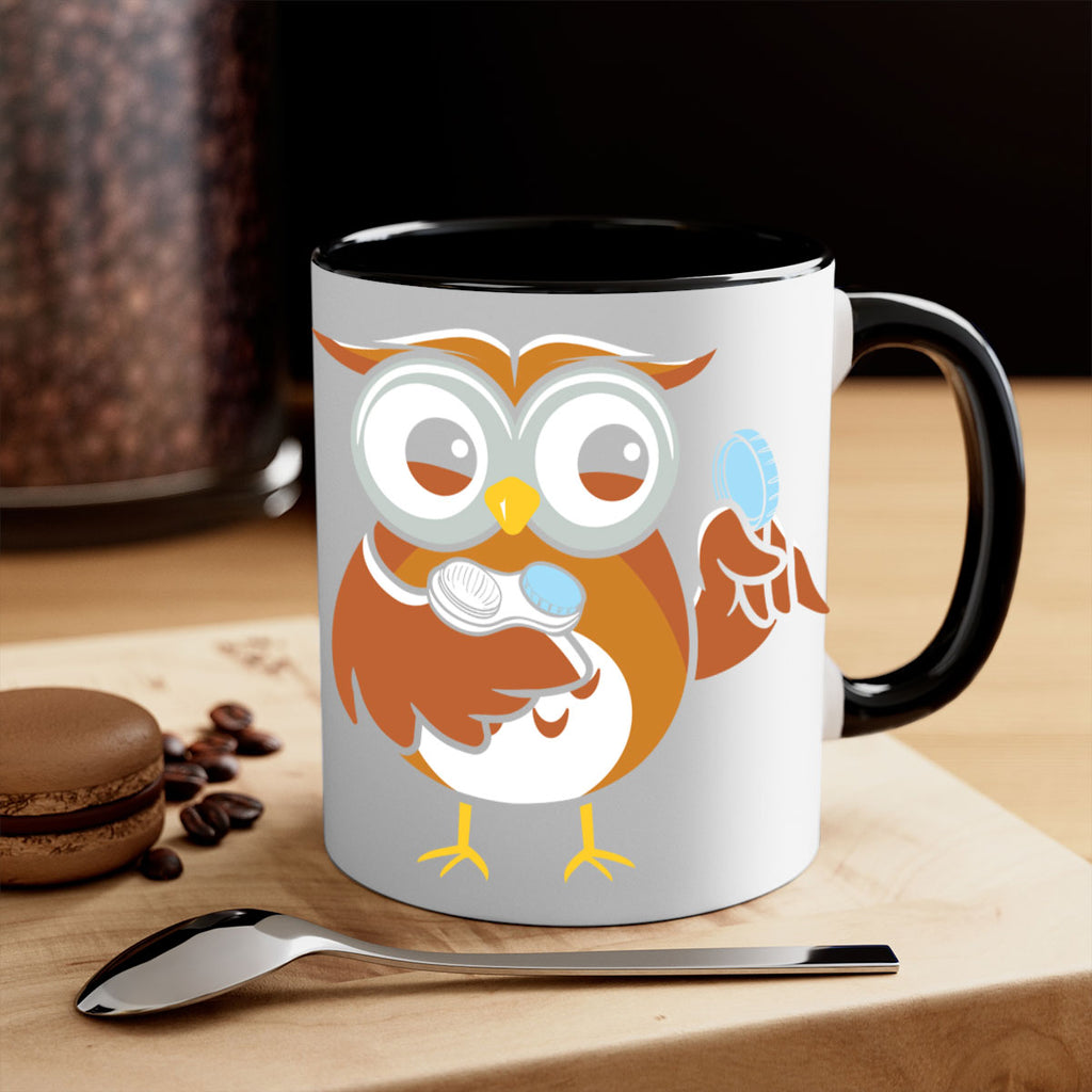 Funny Owl Contact Lens Case A TurtleRabbit 6#- owl-Mug / Coffee Cup