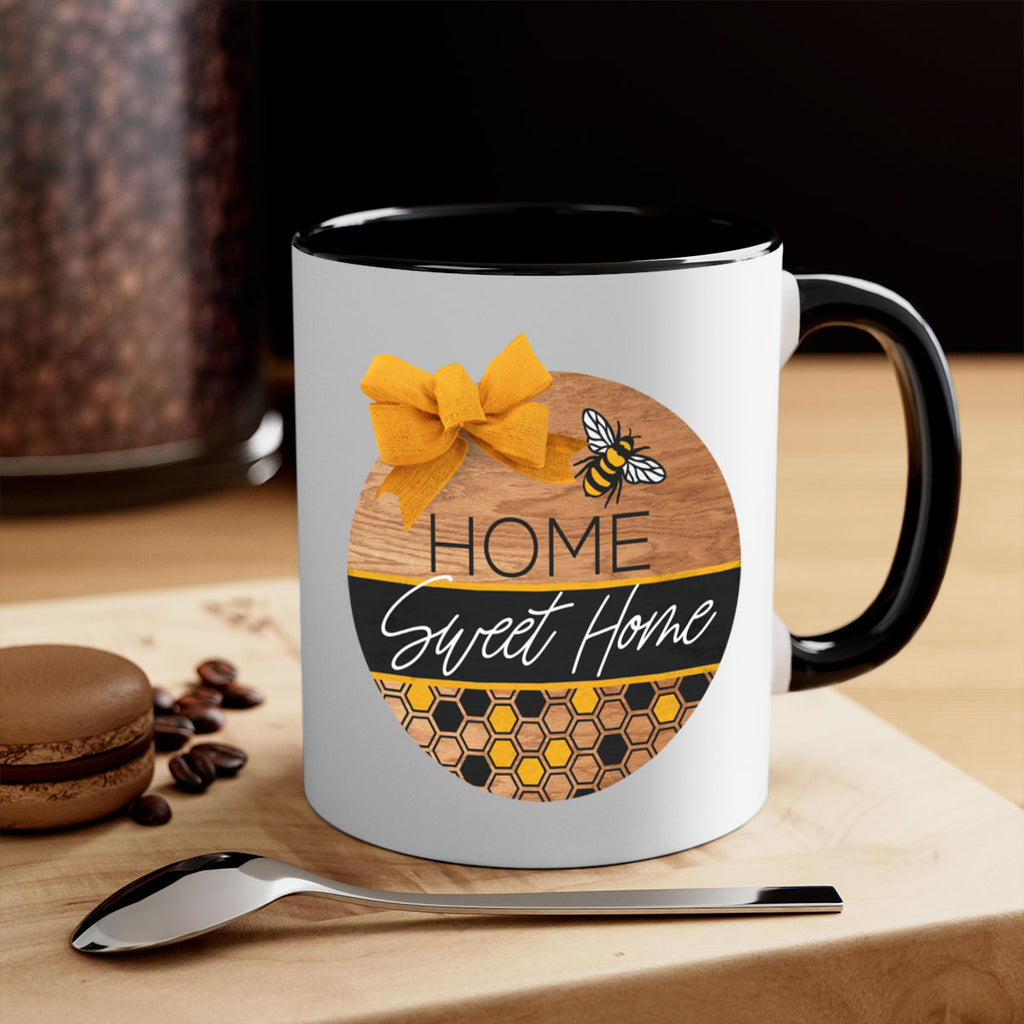Home Sweet Home Bee and hive pattern Mockup242#- spring-Mug / Coffee Cup