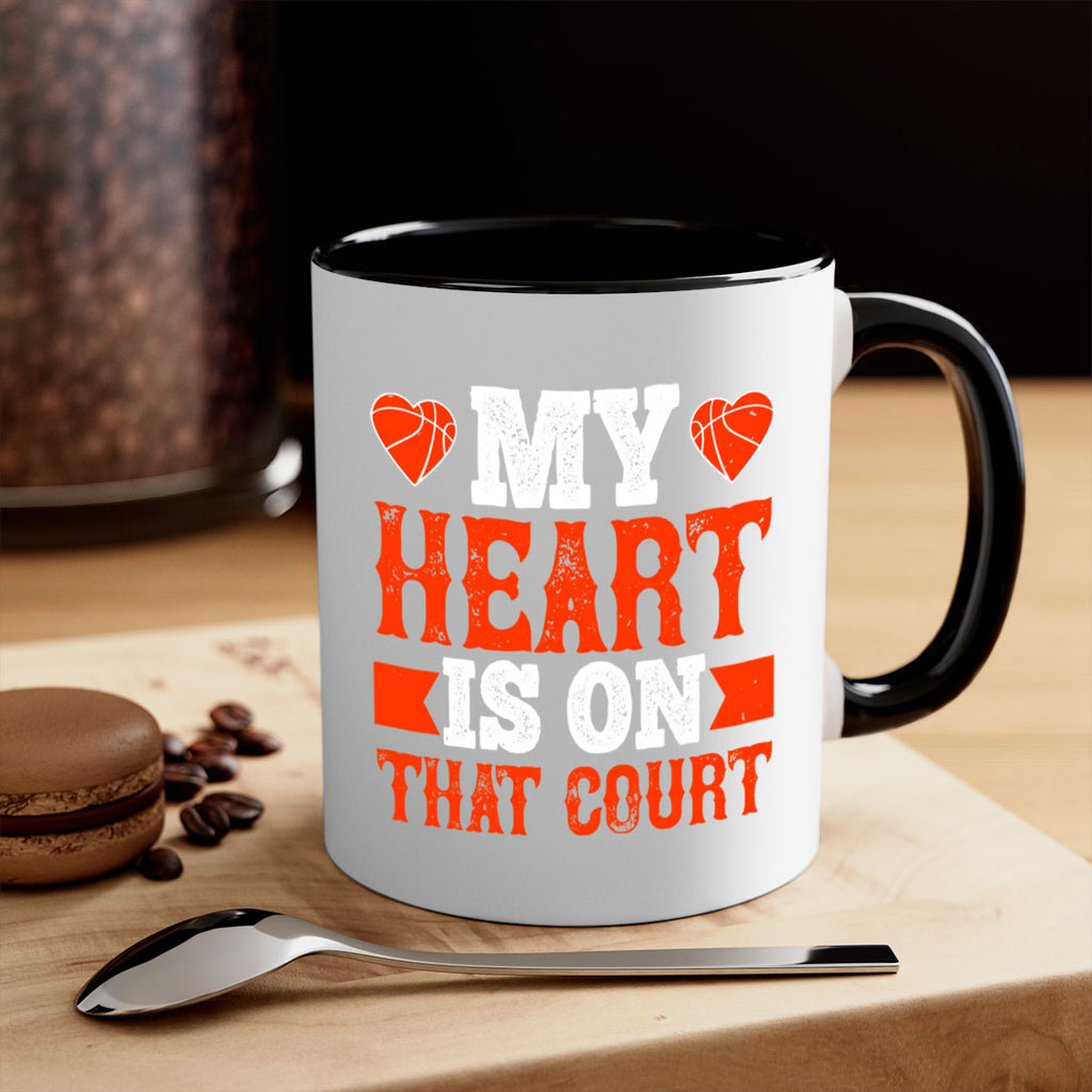 My heart is on that court 642#- basketball-Mug / Coffee Cup