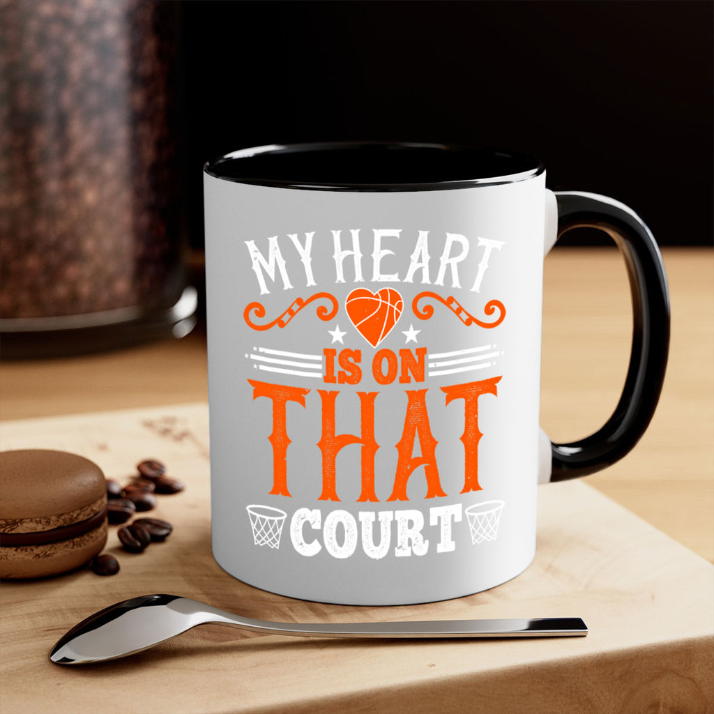 My heart is on that court 643#- basketball-Mug / Coffee Cup