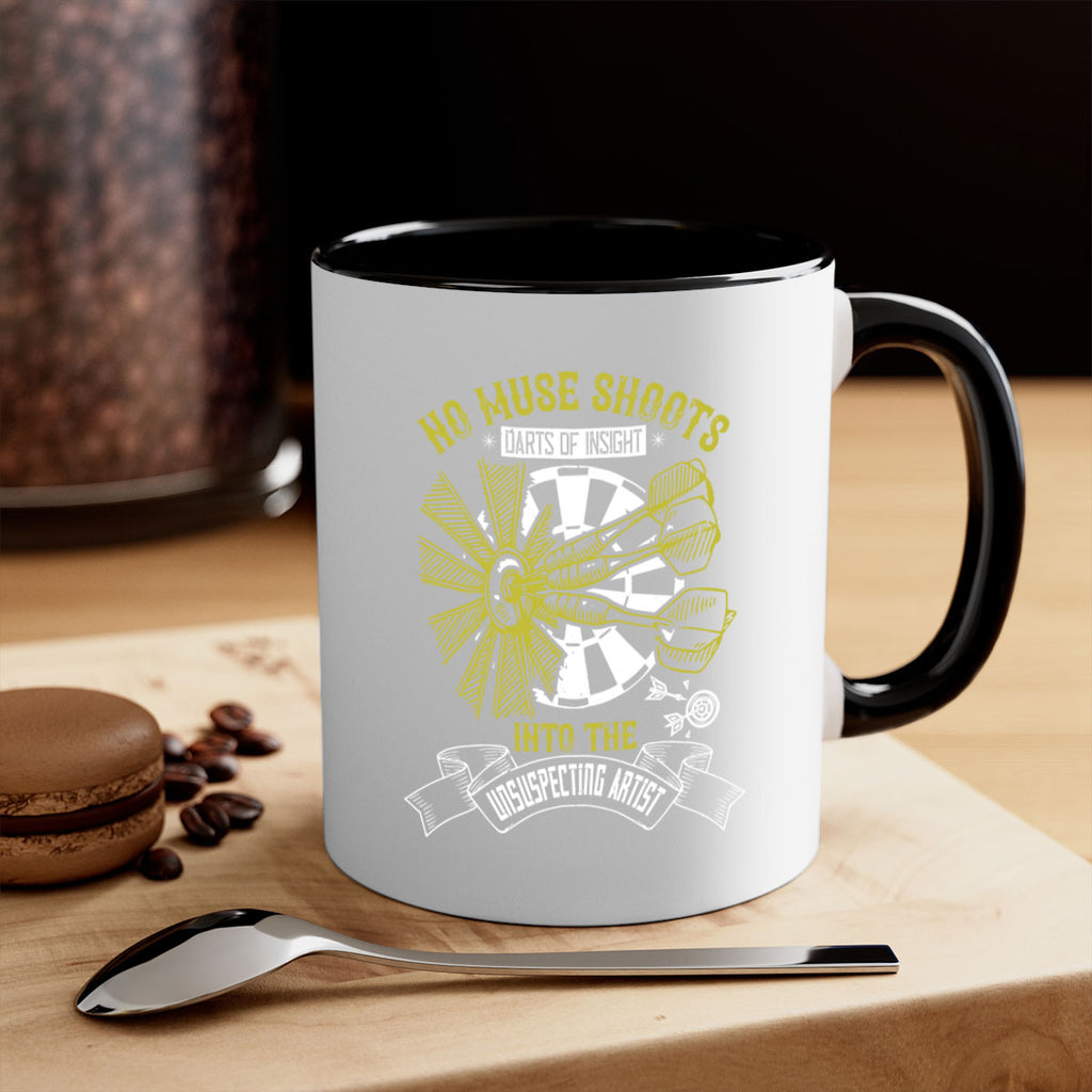 No muse shoots darts of insight into the unsuspecting artist 1914#- darts-Mug / Coffee Cup