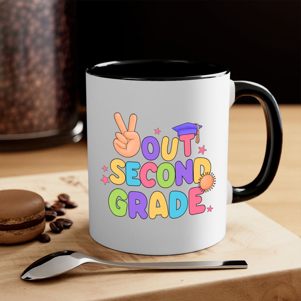 Peace Out 2nd Grade Peace 18#- second grade-Mug / Coffee Cup