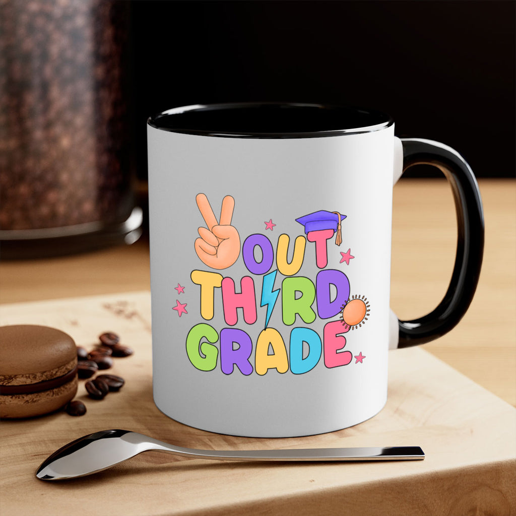 Peace Out 3rd Grade Peace 18#- Third Grade-Mug / Coffee Cup
