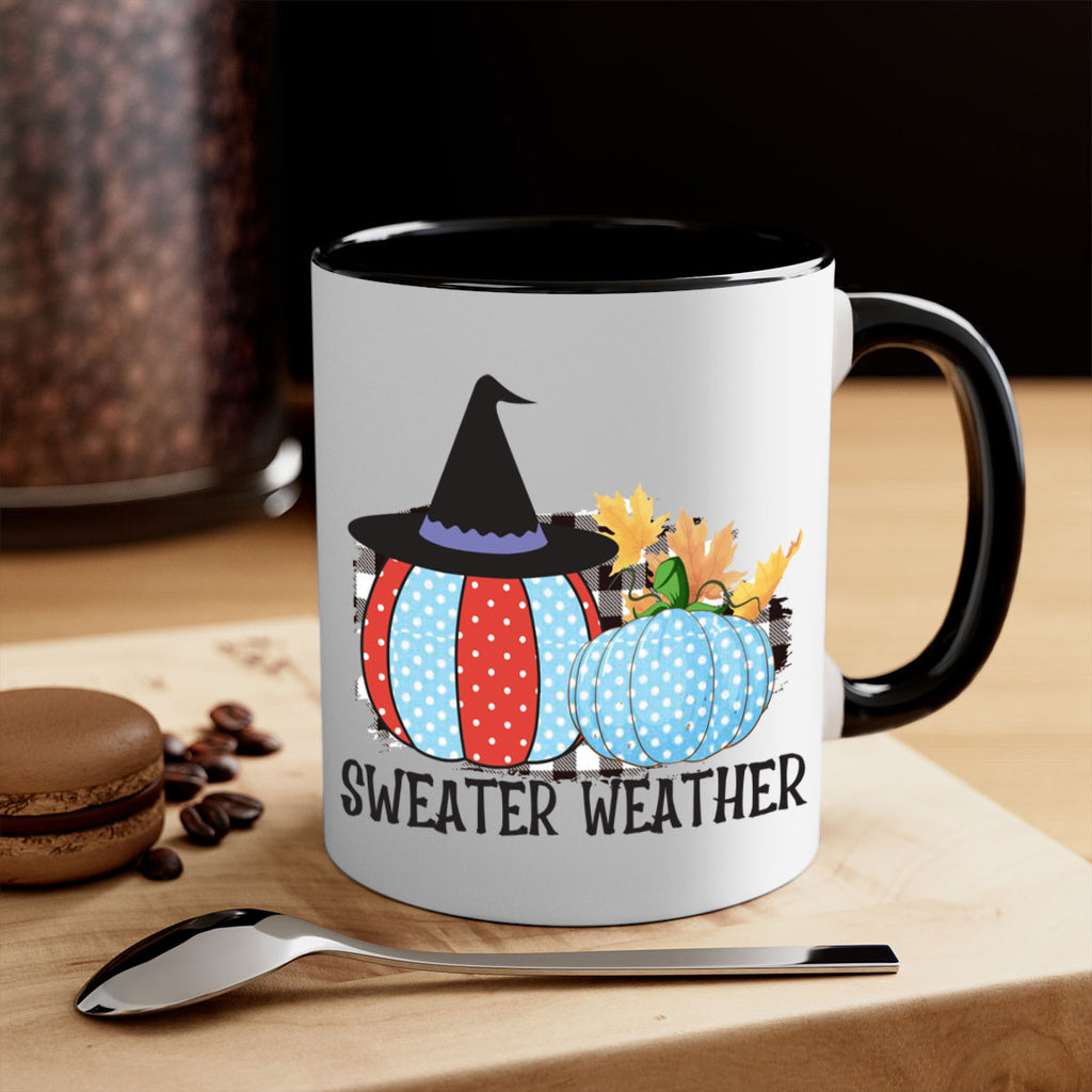 Sweater Weather Pumpkin Gnome 586#- fall-Mug / Coffee Cup