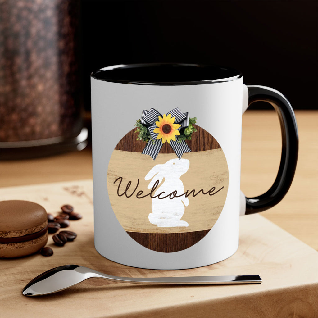 Welcome Bunny Mockup568#- spring-Mug / Coffee Cup