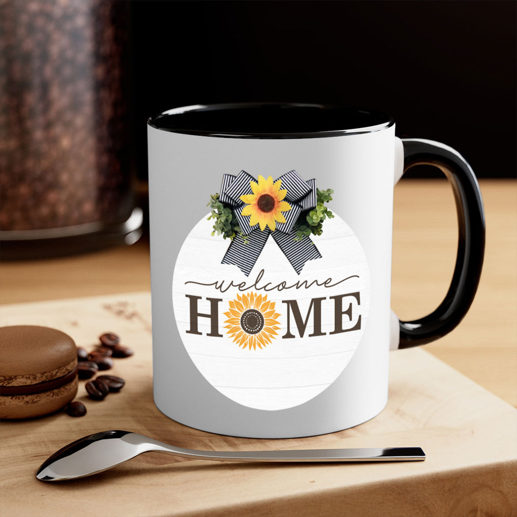 Welcome Home sunflower Mockup572#- spring-Mug / Coffee Cup
