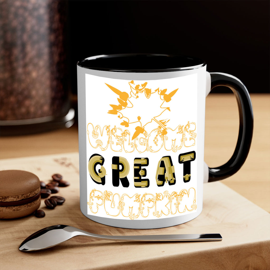 WelcomeGreatPumpkindesign 639#- fall-Mug / Coffee Cup