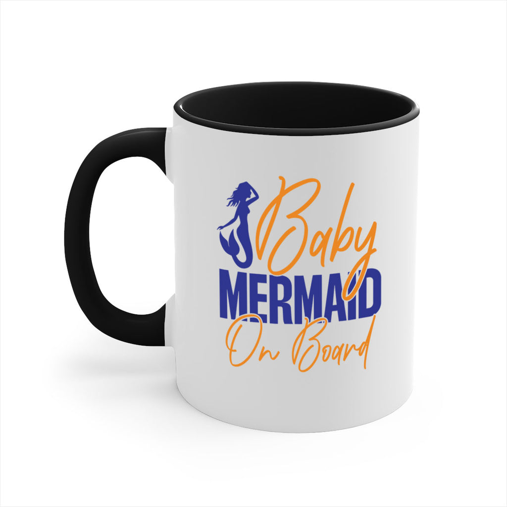 Baby Mermaid on Board 20#- mermaid-Mug / Coffee Cup