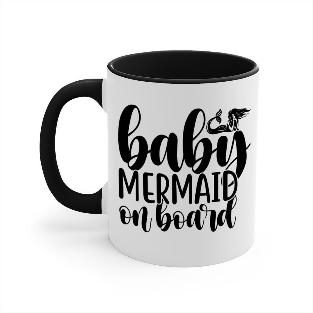 Baby mermaid on board 41#- mermaid-Mug / Coffee Cup