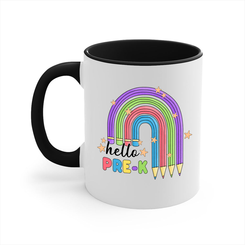Hello PreK Pencil Rainbow 5#- preK-Mug / Coffee Cup