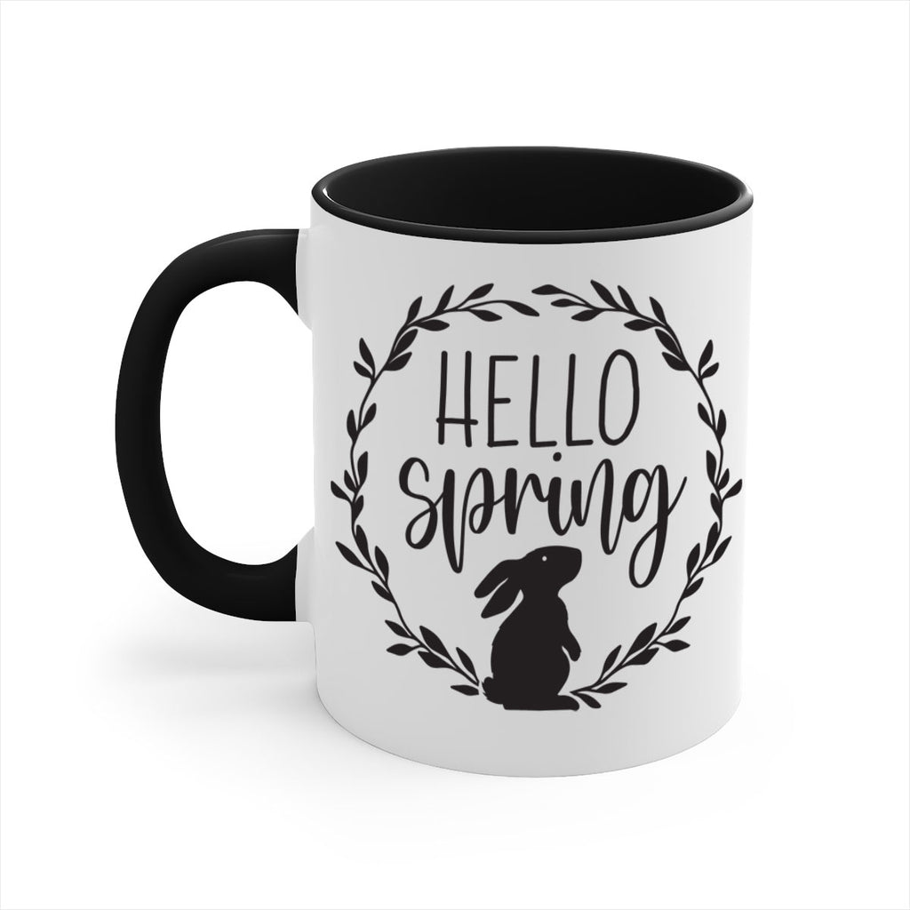Hello Spring Bunny Wreath192#- spring-Mug / Coffee Cup