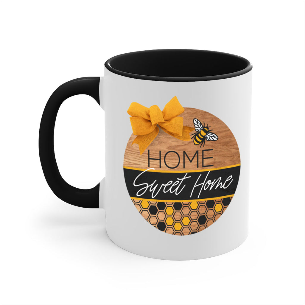 Home Sweet Home Bee and hive pattern Mockup242#- spring-Mug / Coffee Cup