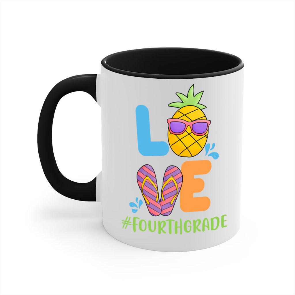 LOVE 4th Grade Summer Pineapple 18#- 4th grade-Mug / Coffee Cup