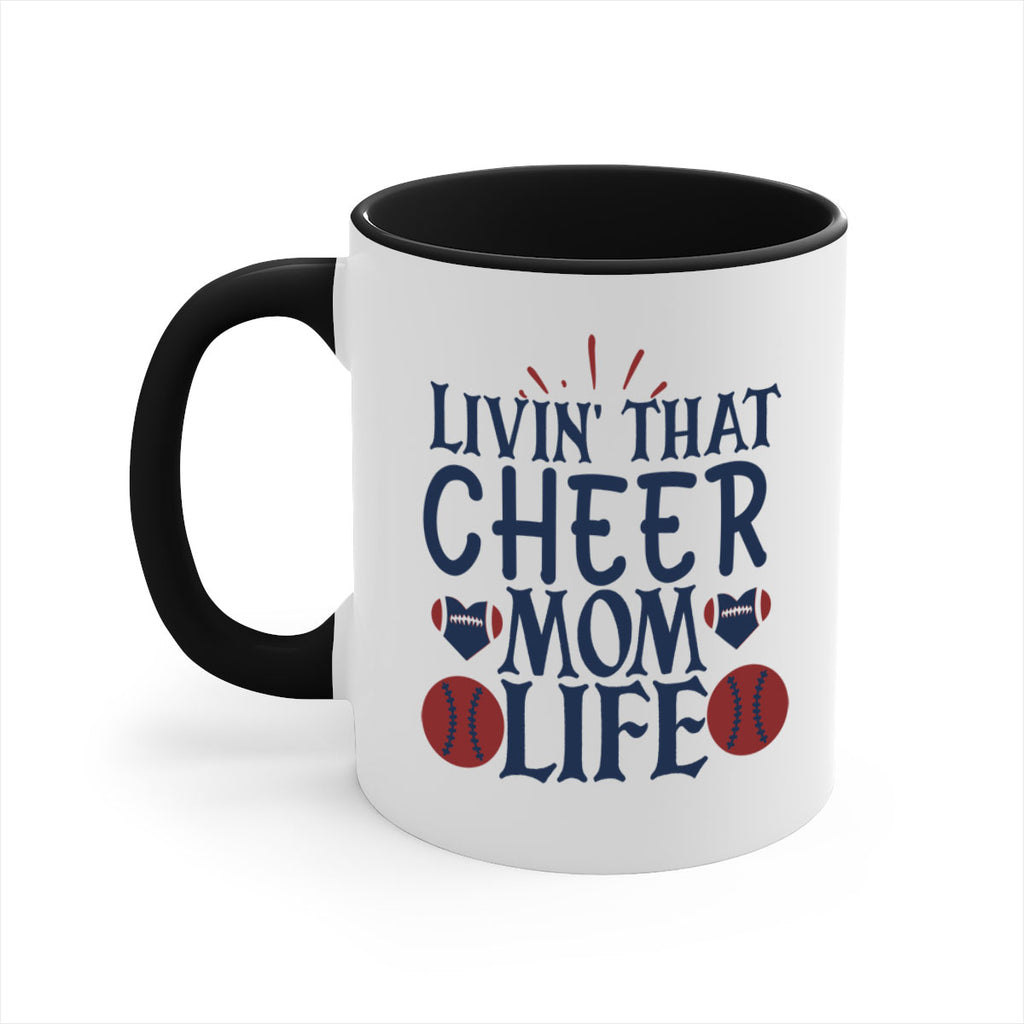 Livin that cheer mom life 1535#- football-Mug / Coffee Cup