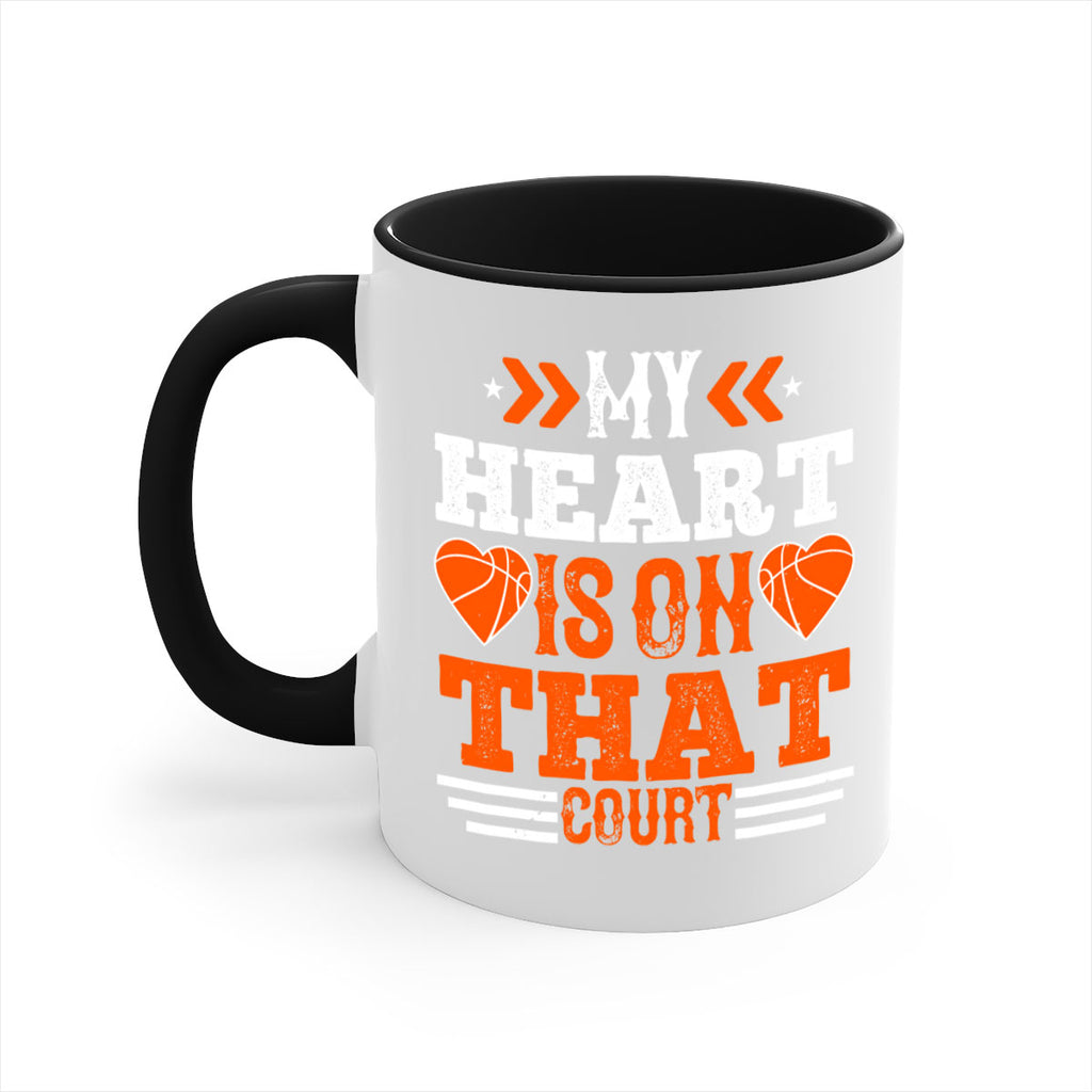 My heart is on that court 641#- basketball-Mug / Coffee Cup