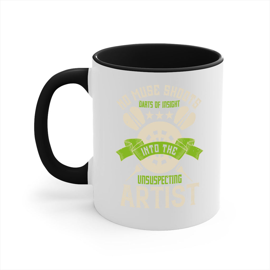 No muse shoots darts of insight into the unsuspecting artis 1924#- darts-Mug / Coffee Cup