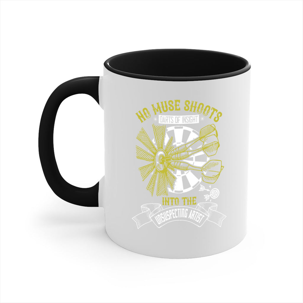 No muse shoots darts of insight into the unsuspecting artist 1914#- darts-Mug / Coffee Cup