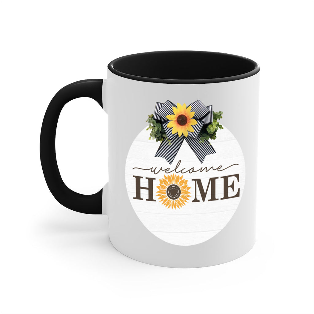 Welcome Home sunflower Mockup572#- spring-Mug / Coffee Cup