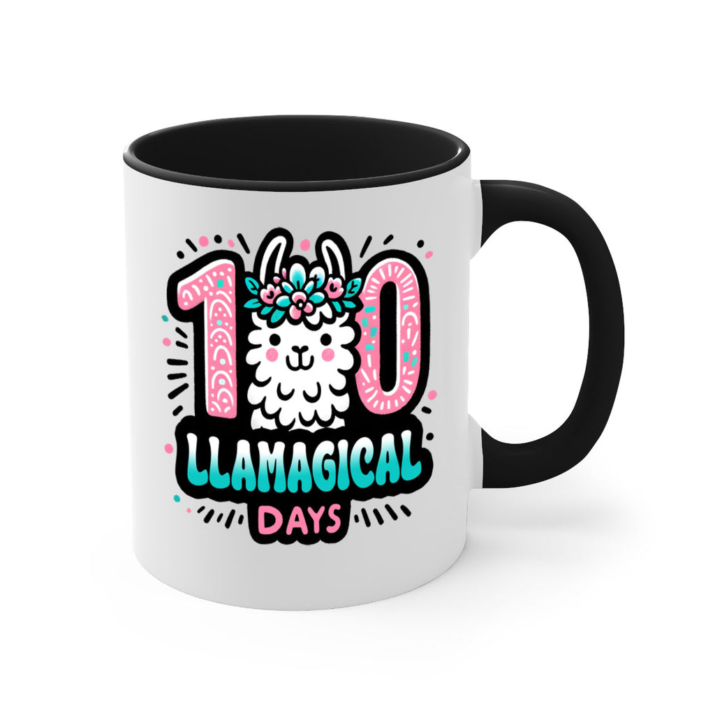 100 Llamagical Days Sublimation 35#- 100 days-Mug / Coffee Cup