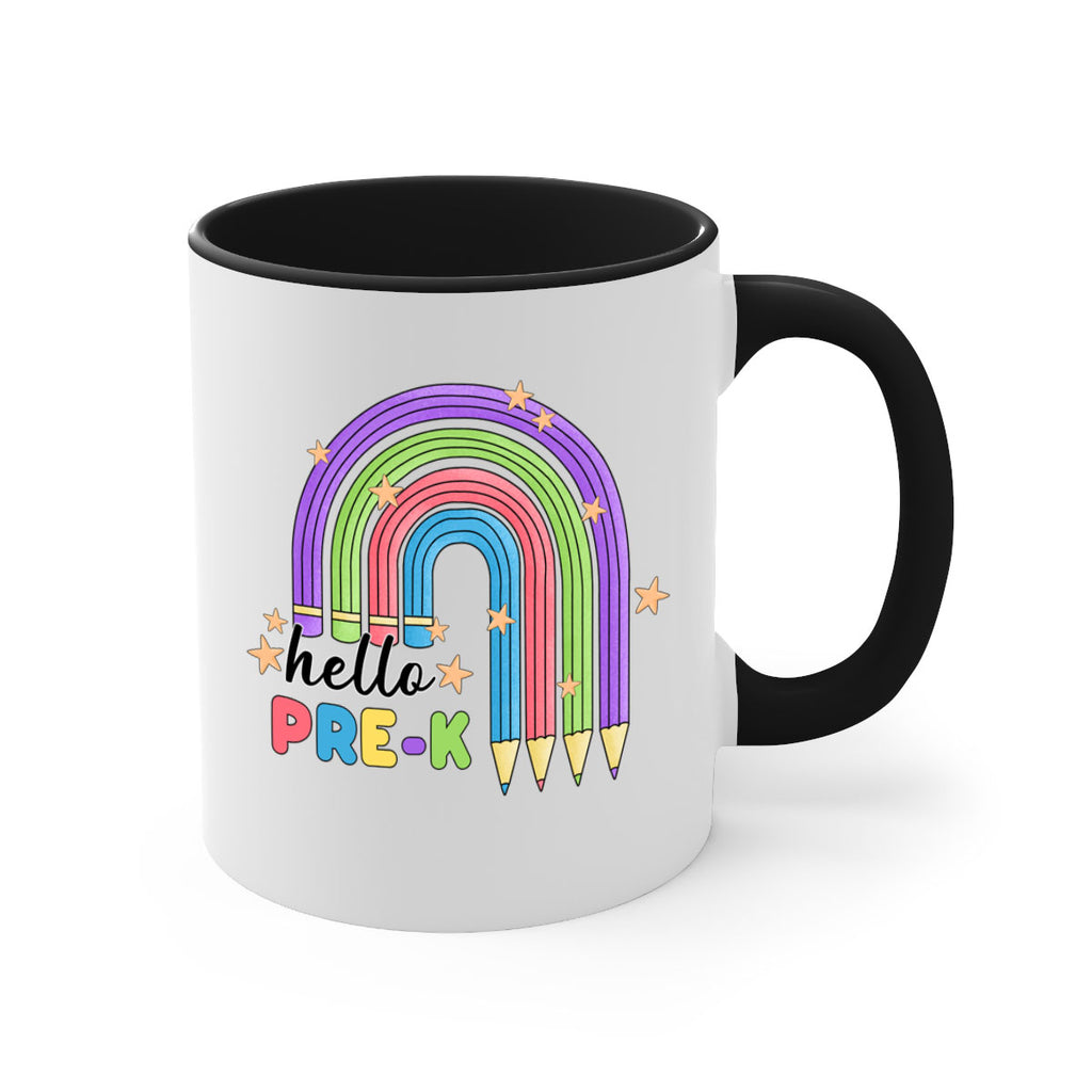 Hello PreK Pencil Rainbow 5#- preK-Mug / Coffee Cup