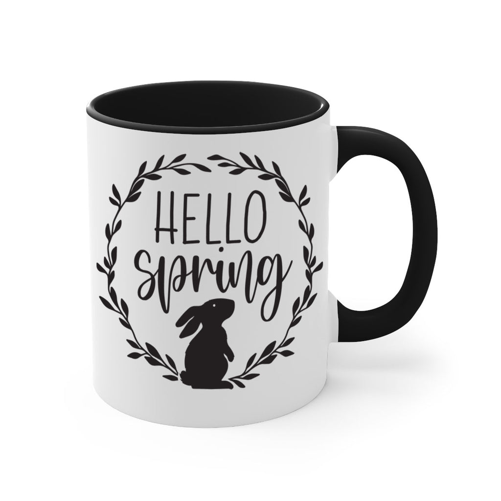 Hello Spring Bunny Wreath192#- spring-Mug / Coffee Cup