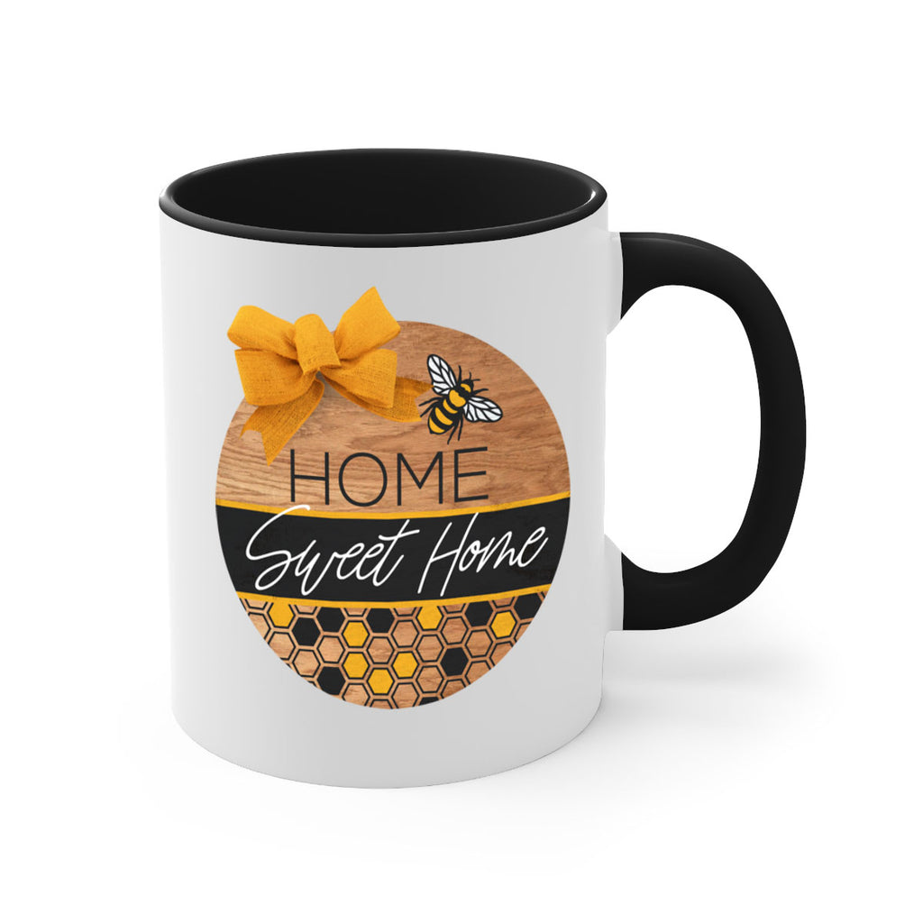 Home Sweet Home Bee and hive pattern Mockup242#- spring-Mug / Coffee Cup