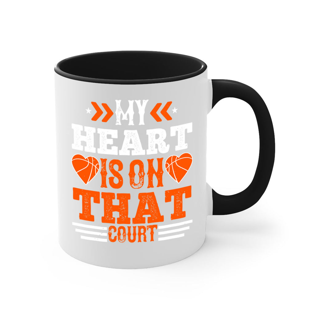 My heart is on that court 641#- basketball-Mug / Coffee Cup
