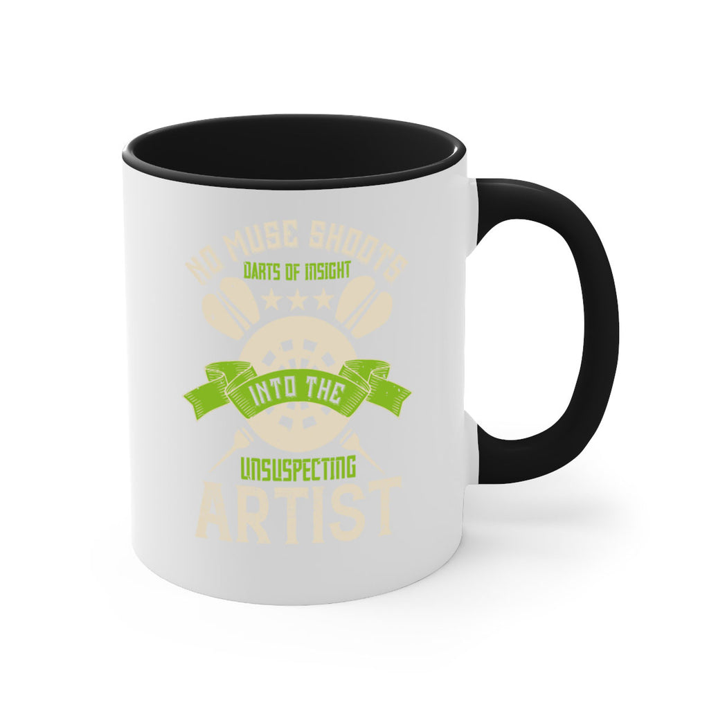No muse shoots darts of insight into the unsuspecting artis 1924#- darts-Mug / Coffee Cup
