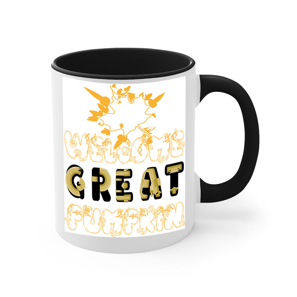 WelcomeGreatPumpkindesign 639#- fall-Mug / Coffee Cup