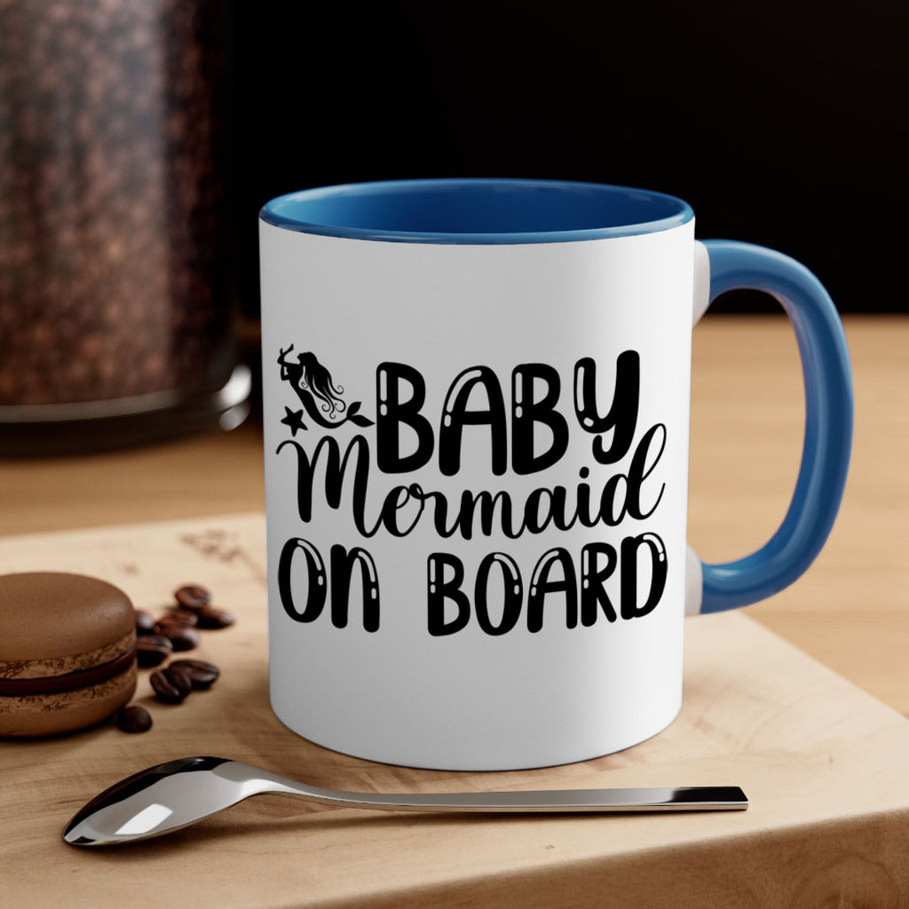 Baby Mermaid on Board 35#- mermaid-Mug / Coffee Cup