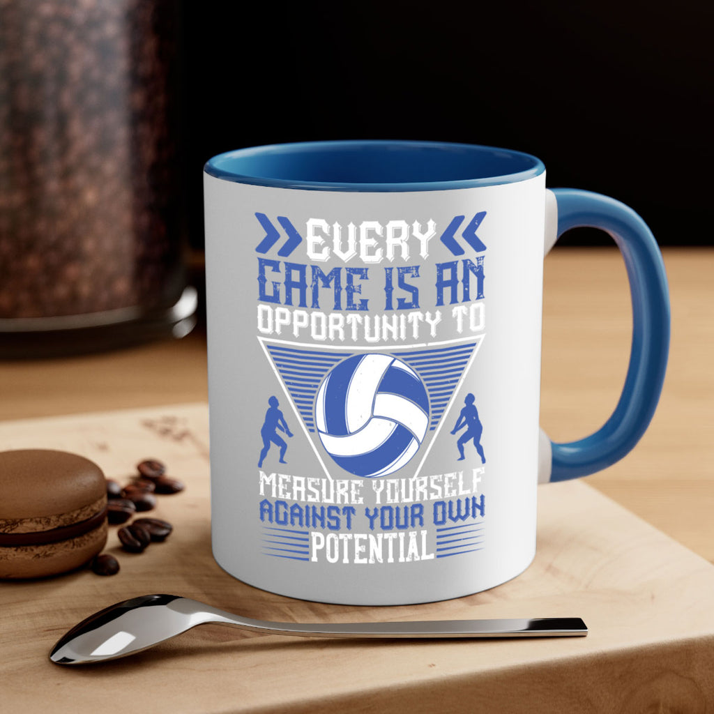 Every game is an opportunity to measure yourself against your own potential Style 1261#- volleyball-Mug / Coffee Cup