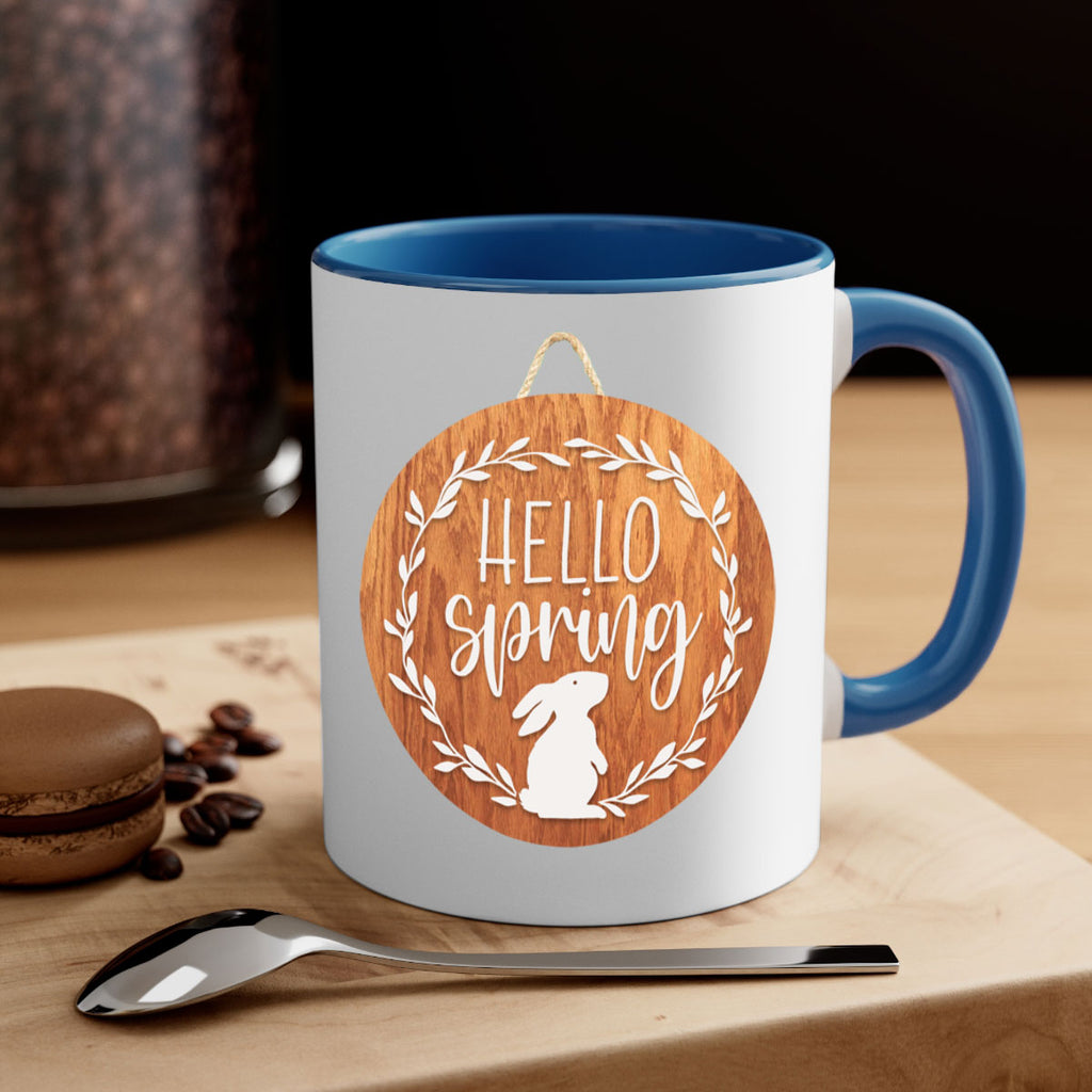 Hello Spring Bunny Wreath Mockup191#- spring-Mug / Coffee Cup