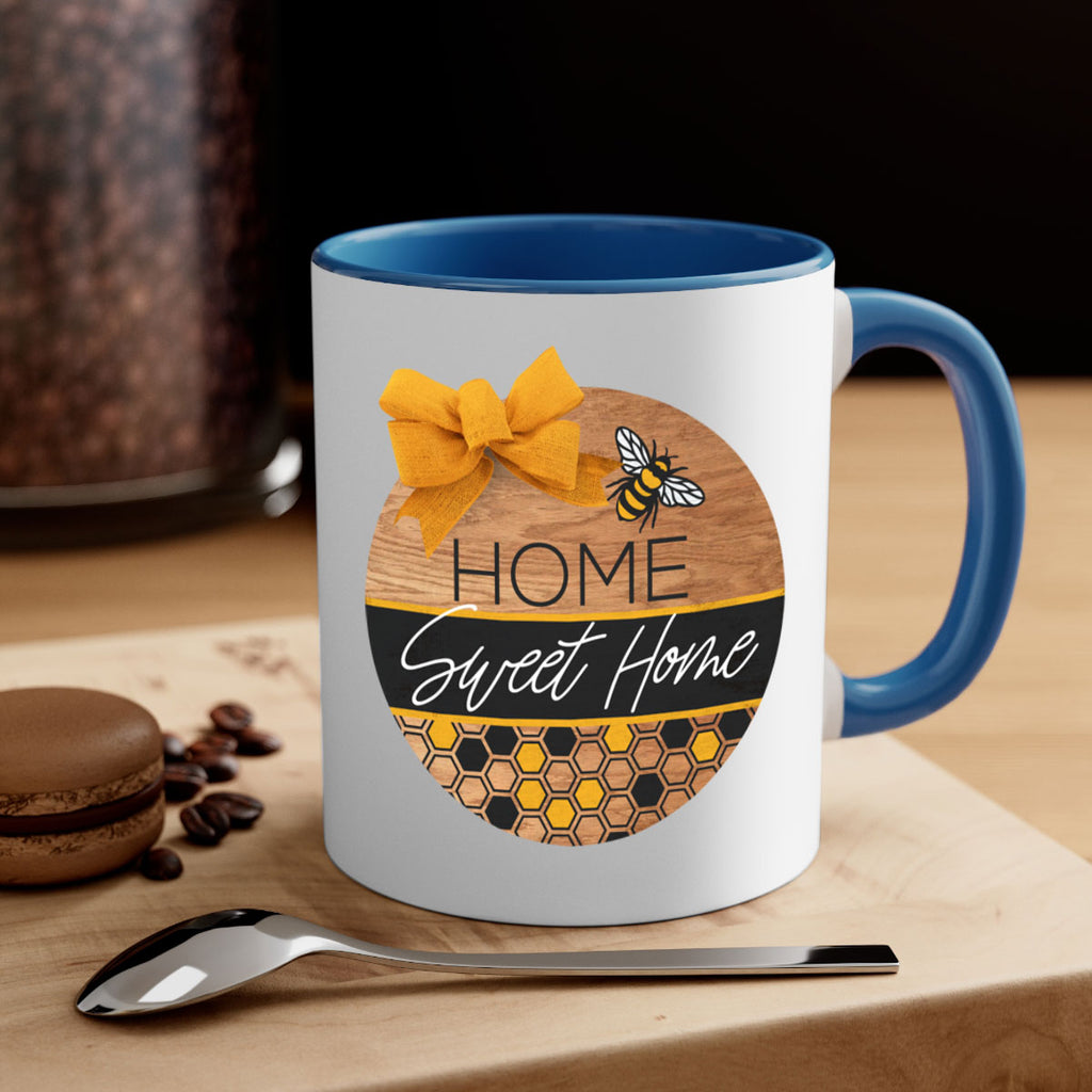 Home Sweet Home Bee and hive pattern Mockup242#- spring-Mug / Coffee Cup