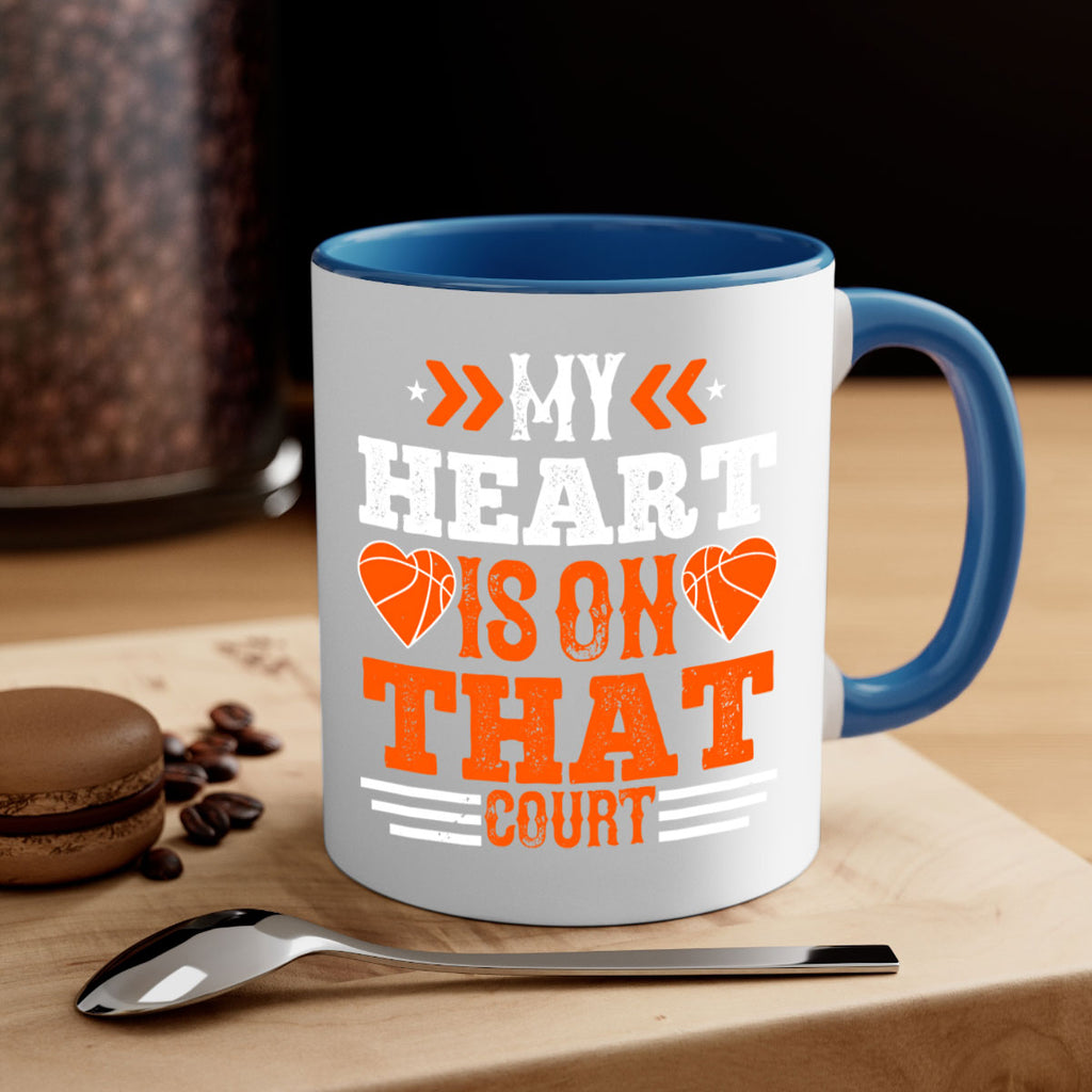 My heart is on that court 641#- basketball-Mug / Coffee Cup