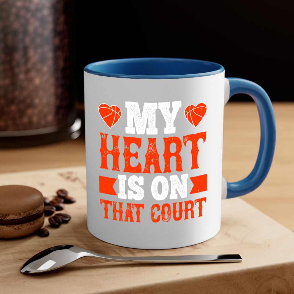 My heart is on that court 642#- basketball-Mug / Coffee Cup