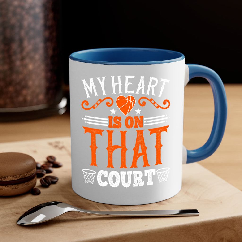 My heart is on that court 643#- basketball-Mug / Coffee Cup