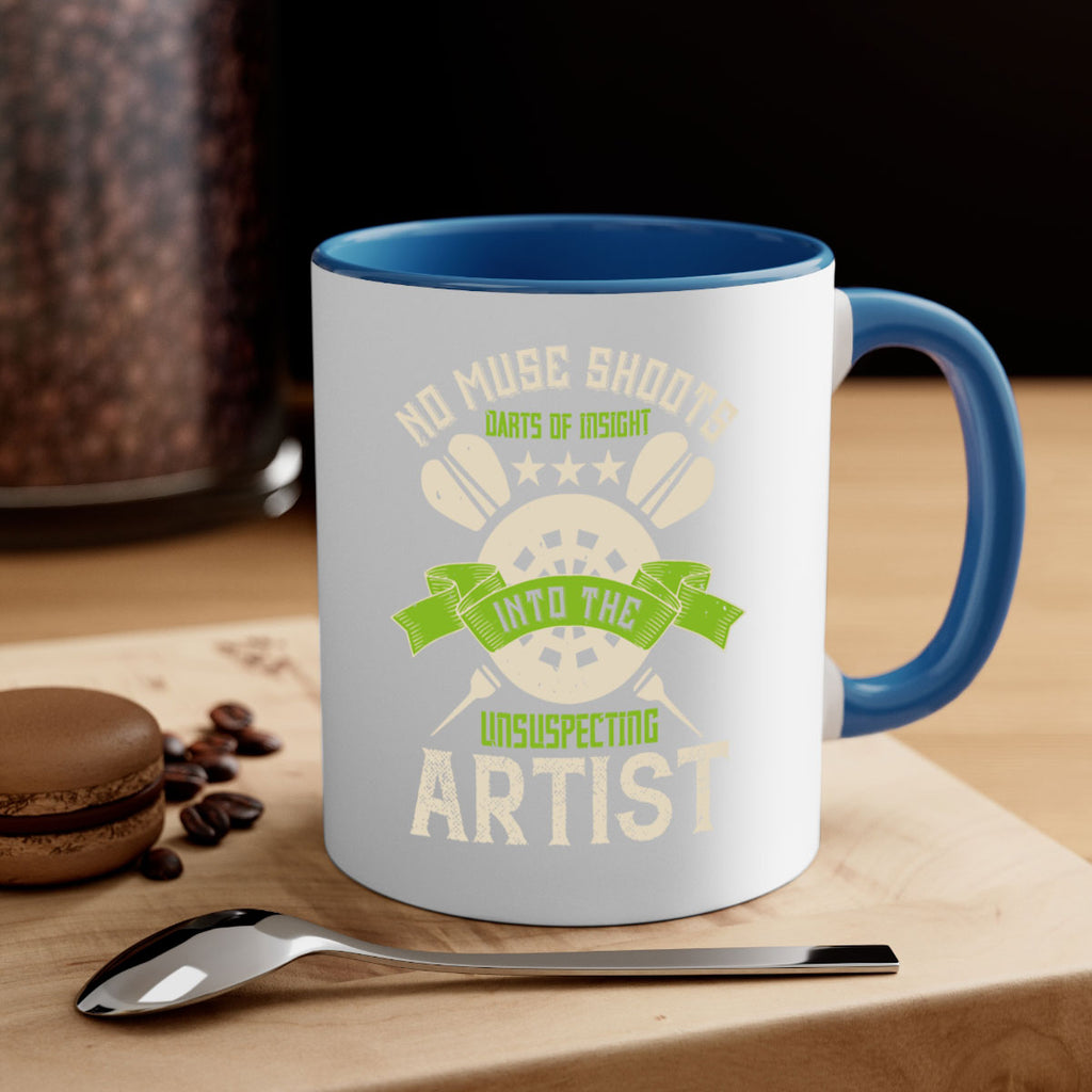 No muse shoots darts of insight into the unsuspecting artis 1924#- darts-Mug / Coffee Cup