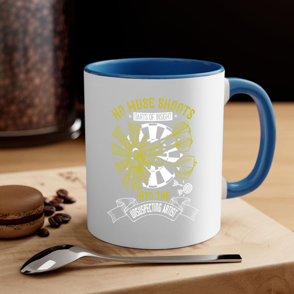 No muse shoots darts of insight into the unsuspecting artist 1914#- darts-Mug / Coffee Cup