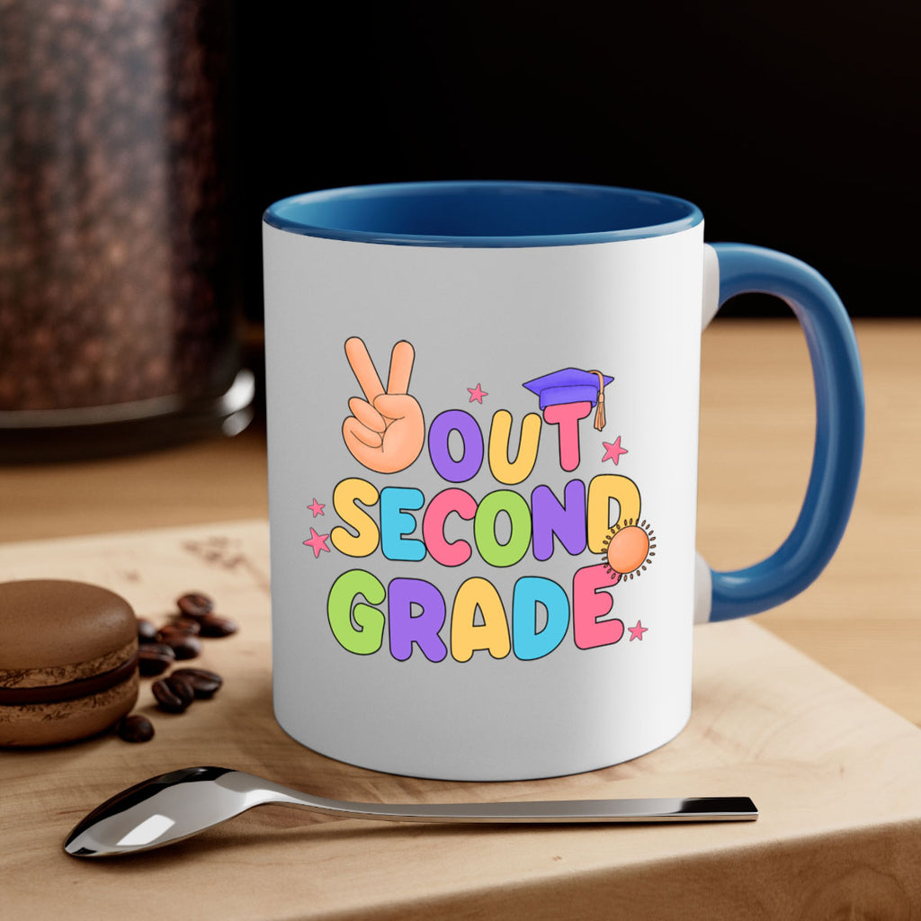 Peace Out 2nd Grade Peace 18#- second grade-Mug / Coffee Cup