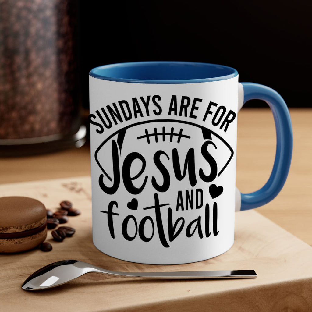 Sundays are for jesus and football 423#- football-Mug / Coffee Cup