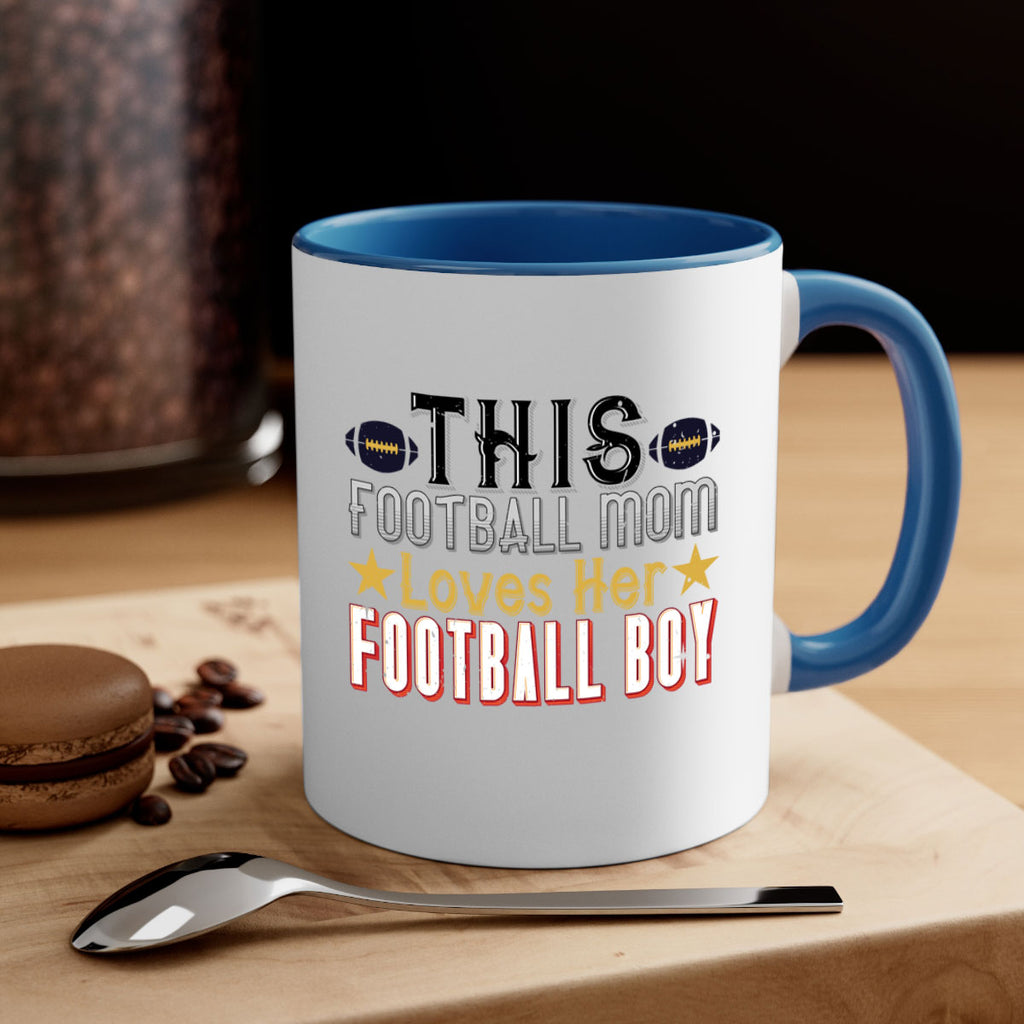 This football mom loves her footboll boy 142#- football-Mug / Coffee Cup