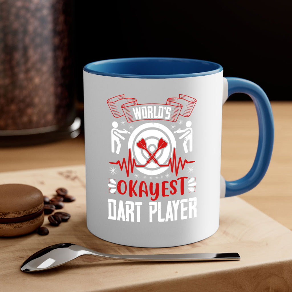 Worlds okayest dart player 1735#- darts-Mug / Coffee Cup
