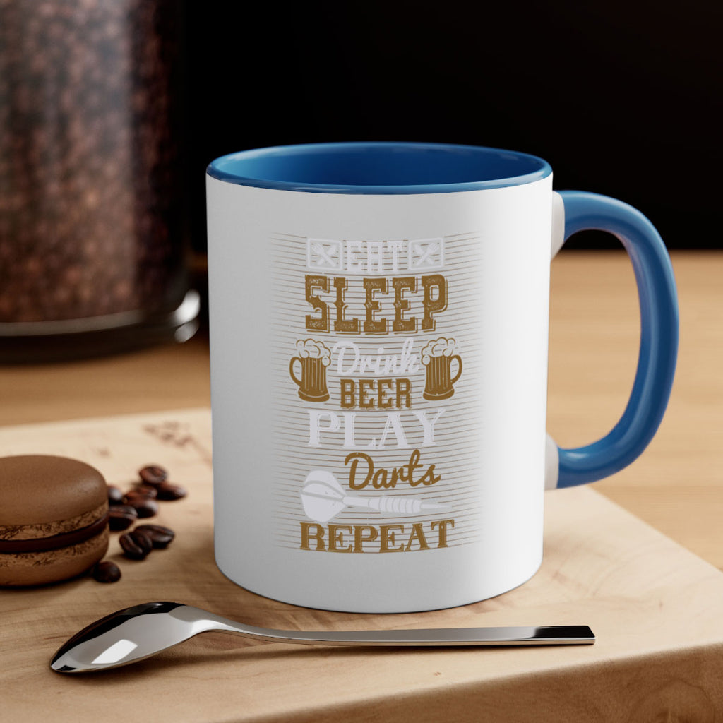 eat sleep drink beer play darts repeat 2259#- darts-Mug / Coffee Cup